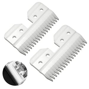 2pcs 18Teeth Oster Ceramic Blade Fast Feed Clippers Replacement Blades for A5 Grooming Cutter Series, 18Teeth Andis Blade Parts (3F/3FC, 4F/4FC, 5F,/5FC, 7F/7FC, 3#, 4#, 5#,7#, 8.5#, 9#, 10#)