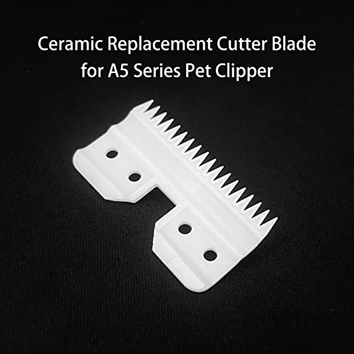 2pcs 18Teeth Oster Ceramic Blade Fast Feed Clippers Replacement Blades for A5 Grooming Cutter Series, 18Teeth Andis Blade Parts (3F/3FC, 4F/4FC, 5F,/5FC, 7F/7FC, 3#, 4#, 5#,7#, 8.5#, 9#, 10#)