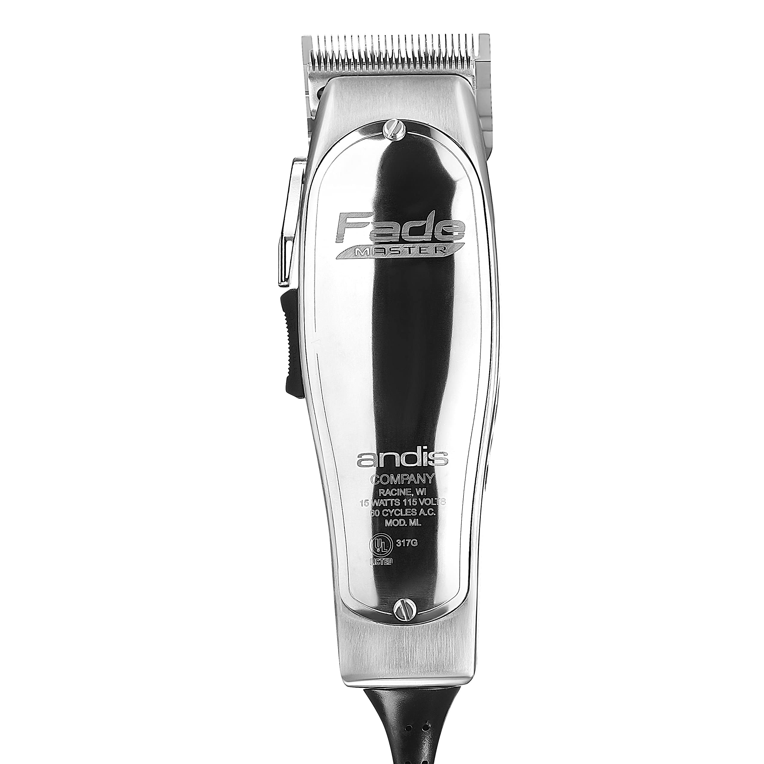 Andis Professional Fade Master Hair Clipper with Adjustable Fade Blade with a Andis Master Dual Magnet 5-Comb Set with a BeauWis Blade Brush