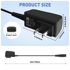 5V 1A Adapter for Andis Shaver AC Charger Power Cord, Compatible with 17150 TS-1 17220 17195 Profoil 17190 17165 17170 17205 17220 Lithium Titanium Plus TS-2 Replacement Pro Foil Shaver-5Ft