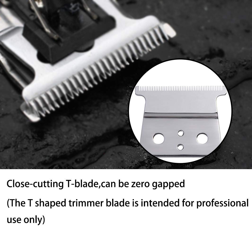 04521 T-Outliner Replacement Blade kit for Compatible with Andis Deep Tooth T-Outliner Carbon Steel Trimmer for Model GTO/GO/SL and SLS Hair/Beard Trimmers with Barber Blade Sponge(2 Set)