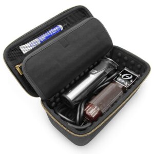 CASEMATIX Hair Clipper Barber Case Holds Clippers, Hair Buzzers, Trimmers, T Finisher Liner - Travel Case For Clippers, Stylist and Hair Cutting Supplies