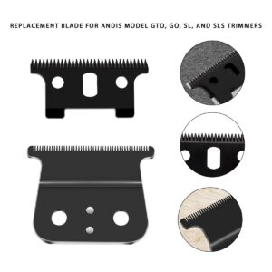 Replacement Blades Compatible with Andis T Outliners Gtx,Suitable for hair clippers model #04710/04521,Black