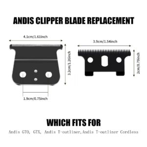 Replacement Blades Compatible with Andis T Outliners Gtx,Suitable for hair clippers model #04710/04521,Black