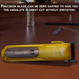 Caliber .50 Cal Limited Edition Clipper - Long Lasting 8+ Hours of Power - Ultra Low Noise Technology - Rechargeable Powerful Battery - Easy Zero Gap Cut - Hair Grooming Tool for Men (Gold)