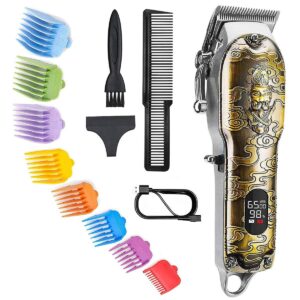 suttik hair clippers for men professional, cordless barber clippers for hair cutting, beard trimmer hair cutting kit with led display