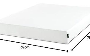 ZINUS 8 Inch Green Tea Memory Foam Mattress, Twin, Fiberglass Free, Patented Custom Contour Support, Sturdy Base Foam, CertiPUR-US Certified, Mattress in A Box, White