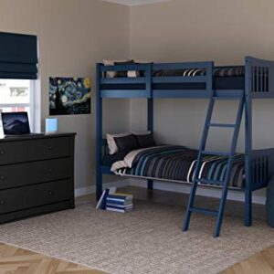 Storkcraft Caribou Twin-over-Twin Bunk Bed (Navy) – GREENGUARD Gold Certified, Converts to 2 individual twin beds