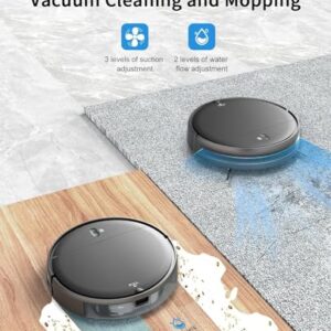 Robot Vacuum and Mop Combo, 2 in 1 Mopping Robot Vacuum Cleaner with Schedule, Wi-Fi/App, 1400Pa Max Suction, Self-Charging Robotic Vacuum, Slim, Ideal for Hard Floor, Pet Hair, Low-Pile Carpet