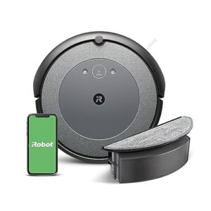 irobot roomba combo i5 robot vacuum & mop - clean by room with smart mapping, works with alexa, personalized cleaning powered os, ideal for pet hair, carpet and hard floors