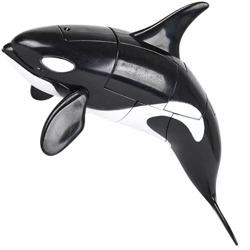 Rhode Island Novelty Safari Discovery Expedition Transforming Orca Whale to Robot Toy, 4 inch Action Figure, Great Gift for Boys and Girls