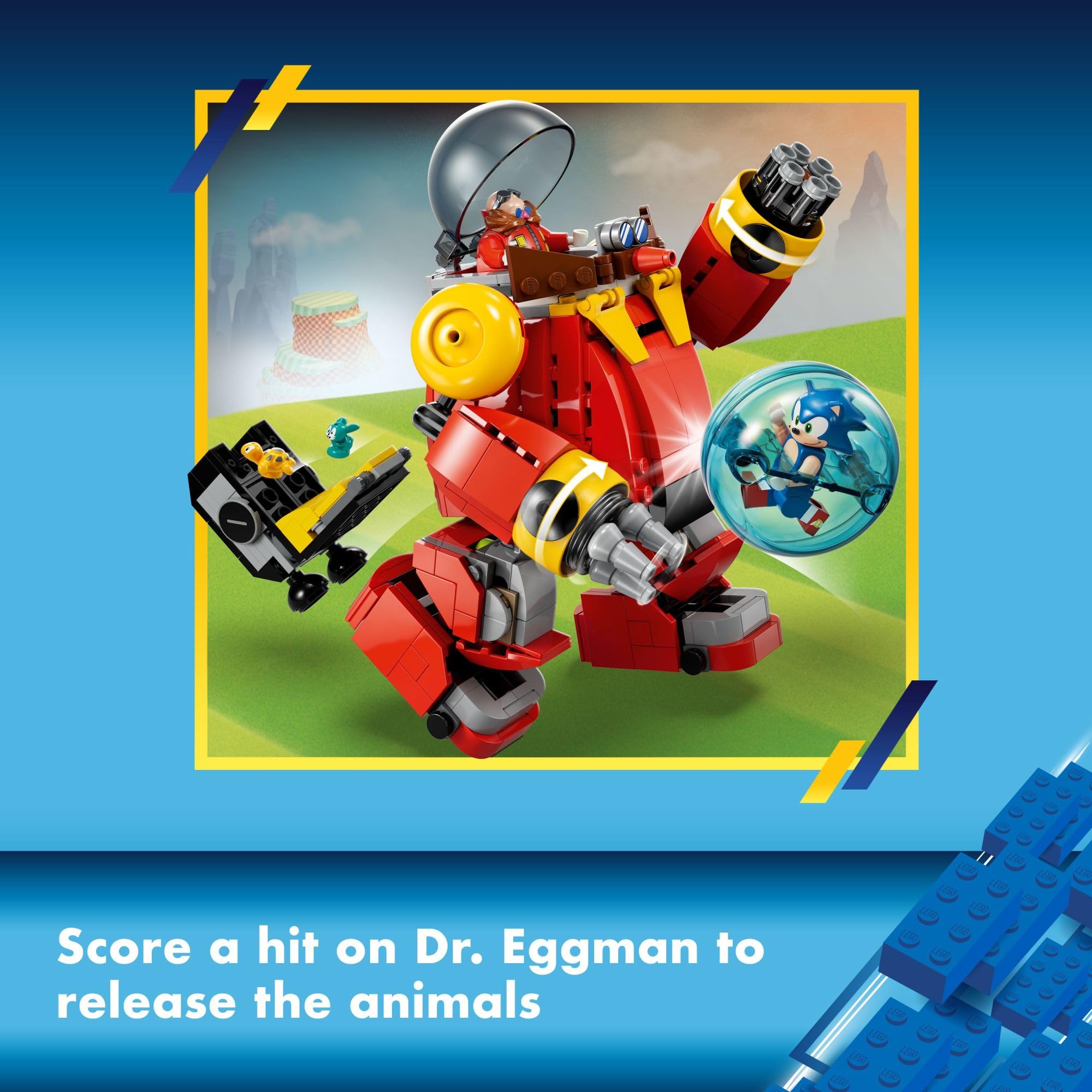 LEGO Sonic The Hedgehog Sonic vs. Dr. Eggman’s Death Egg Robot Building Toy for Sonic Fans and 8 Year Old Gamers, includes Speed Sphere and Launcher Plus 6 Sonic Figures for Creative Role Play, 76993