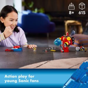 LEGO Sonic The Hedgehog Sonic vs. Dr. Eggman’s Death Egg Robot Building Toy for Sonic Fans and 8 Year Old Gamers, includes Speed Sphere and Launcher Plus 6 Sonic Figures for Creative Role Play, 76993