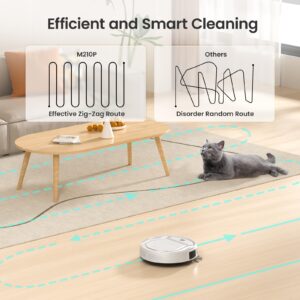 Lefant Robot Vacuums, 2200Pa Strong Suction, 120 Mins Runtime, Automatic Self-Charging, Slim, Quiet, Wi-Fi/App/Alexa/Remote Control, Ideal for Pet Hair Hard Floor and Daily Cleaning, M210 Pro