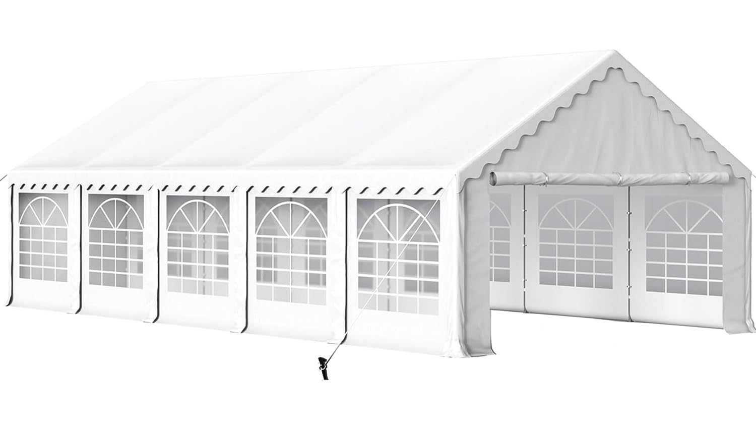 MFSTUDIO 16'x32' Party Tent, Outdoor Heavy Duty Party Tents with Removable Sidewalls, Large Canopy Tent Shelter for Outdoor Events Wedding Birthday, White