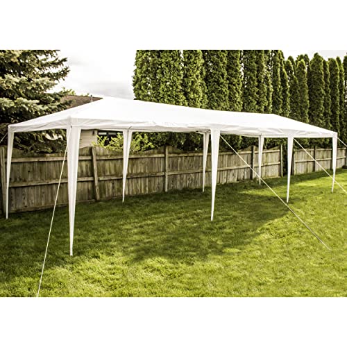 Party Tent Canopy Tent for Outdoor Wedding Party - *New Heavy Duty Design* or Camping BBQ w/Removable Waterproof Sidewalls - 30' x 10' - Backyard Expressions