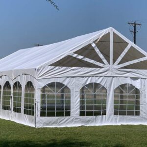 DELTA 40'x20' PVC Marquee Tents for Parties, Large Party Tent, Outdoor Wedding Tent, Heavy Duty Fire Retardard Waterproof Canopy, Carpas para Fiestas,Outdoor Event + 7 Storage Bags