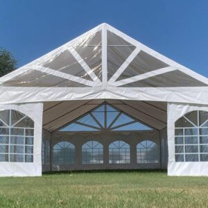 DELTA 40'x20' PVC Marquee Tents for Parties, Large Party Tent, Outdoor Wedding Tent, Heavy Duty Fire Retardard Waterproof Canopy, Carpas para Fiestas,Outdoor Event + 7 Storage Bags