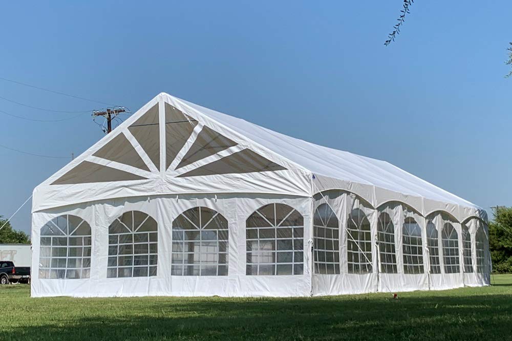 DELTA 40'x20' PVC Marquee Tents for Parties, Large Party Tent, Outdoor Wedding Tent, Heavy Duty Fire Retardard Waterproof Canopy, Carpas para Fiestas,Outdoor Event + 7 Storage Bags