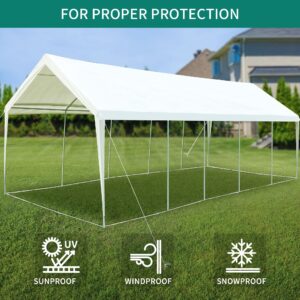 YITAHOME 16x32 ft Party Tent Heavy Duty Wedding Event Shelters Outdoor Upgraded Galvanized Canopy with Large White Roof, Removable Sidewalls & 3 Storage Bags