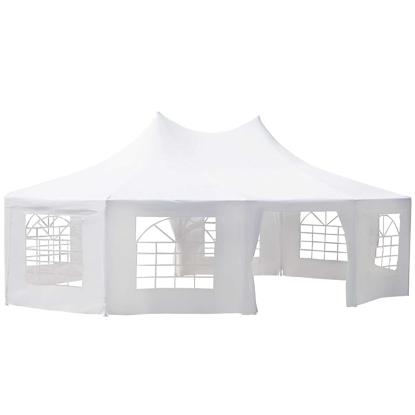 Outsunny 29 x 21 ft Party Tent, Wedding Tent with Sidewalls, Heavy Duty Event Tent with 2 Doors and 8 Windows, Outdoor Gazebo Tent for Party, White