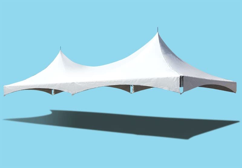 TentandTable 20' x 40' Replacement Tent Top for High Peak Frame Style Party Tents | Solid White Commercial Grade PVC Vinyl | includes Top and Storage Bag (Top ONLY - Frame Not Included)