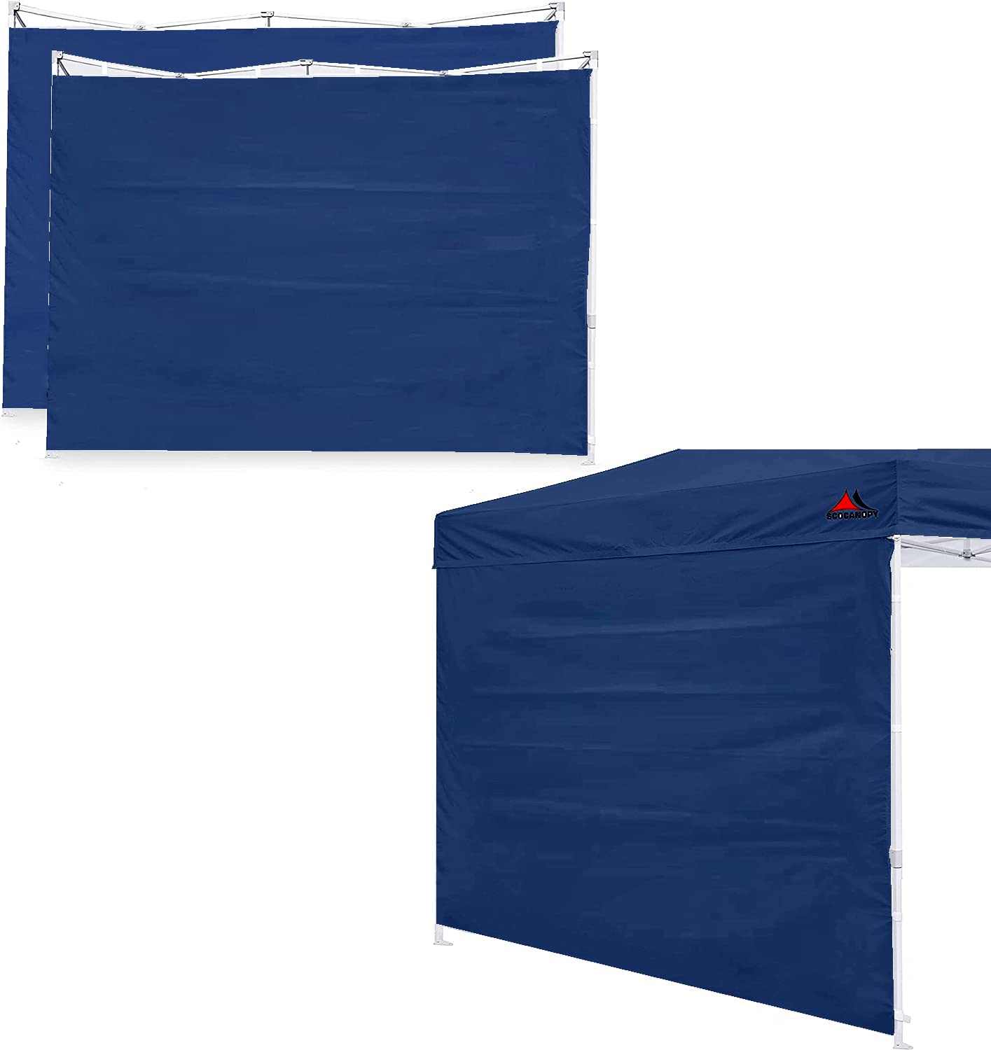 SCOCANOPY SideWall for 10x10 Canopy Frame, 3 Pack SunWall Only, Navy Blue