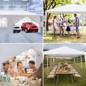 BELANITAS 10x30 Tents for Parties,Heavy Duty Party Tents with 7 Windows Sidewalls, Outdoor Tents with Iron Tube,Wedding Tent for Love,Event Tent for Home,Garden, White