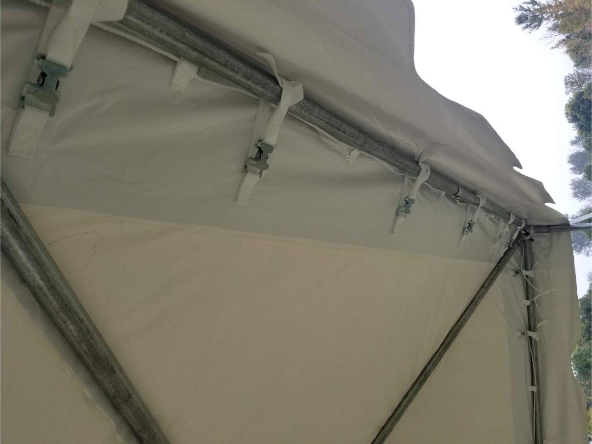 TentandTable 20' x 20' West Coast Frame Canopy Tent, White Translucent, Indoor/Outdoor, 33-80 Person, for Parties and Vendor Events, Heavy Duty, Waterproof Vinyl Tents, Commercial, Residential Use