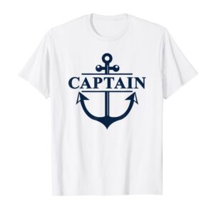 Captain & First Mate Matching Set Pontoon Boat Sailing T-Shirt