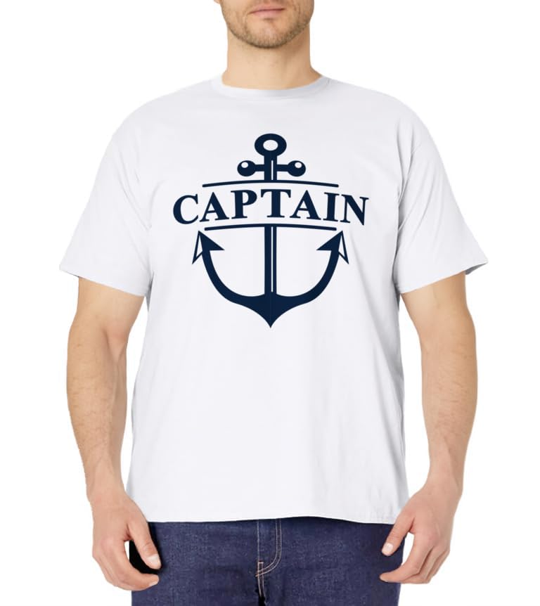 Captain & First Mate Matching Set Pontoon Boat Sailing T-Shirt