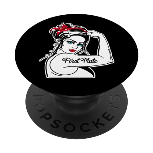 Female First Mate Rosie The Riveter Pin Up Girl First Mate PopSockets Standard PopGrip