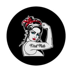 Female First Mate Rosie The Riveter Pin Up Girl First Mate PopSockets Standard PopGrip