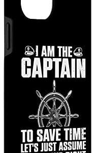 iPhone 12 Pro Max Cool Captain Art For Men Women Boat First Mate Ship Boating Case