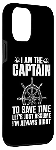 iPhone 12 Pro Max Cool Captain Art For Men Women Boat First Mate Ship Boating Case