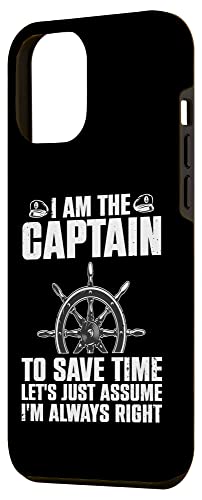 iPhone 12 Pro Max Cool Captain Art For Men Women Boat First Mate Ship Boating Case