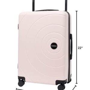 Travelers Club Odyssey Luggage Set, Blush, 20" Carry-On