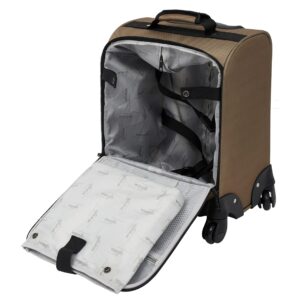 Wrangler 15" Underseat Spinner Carry-On Luggage, Mocha