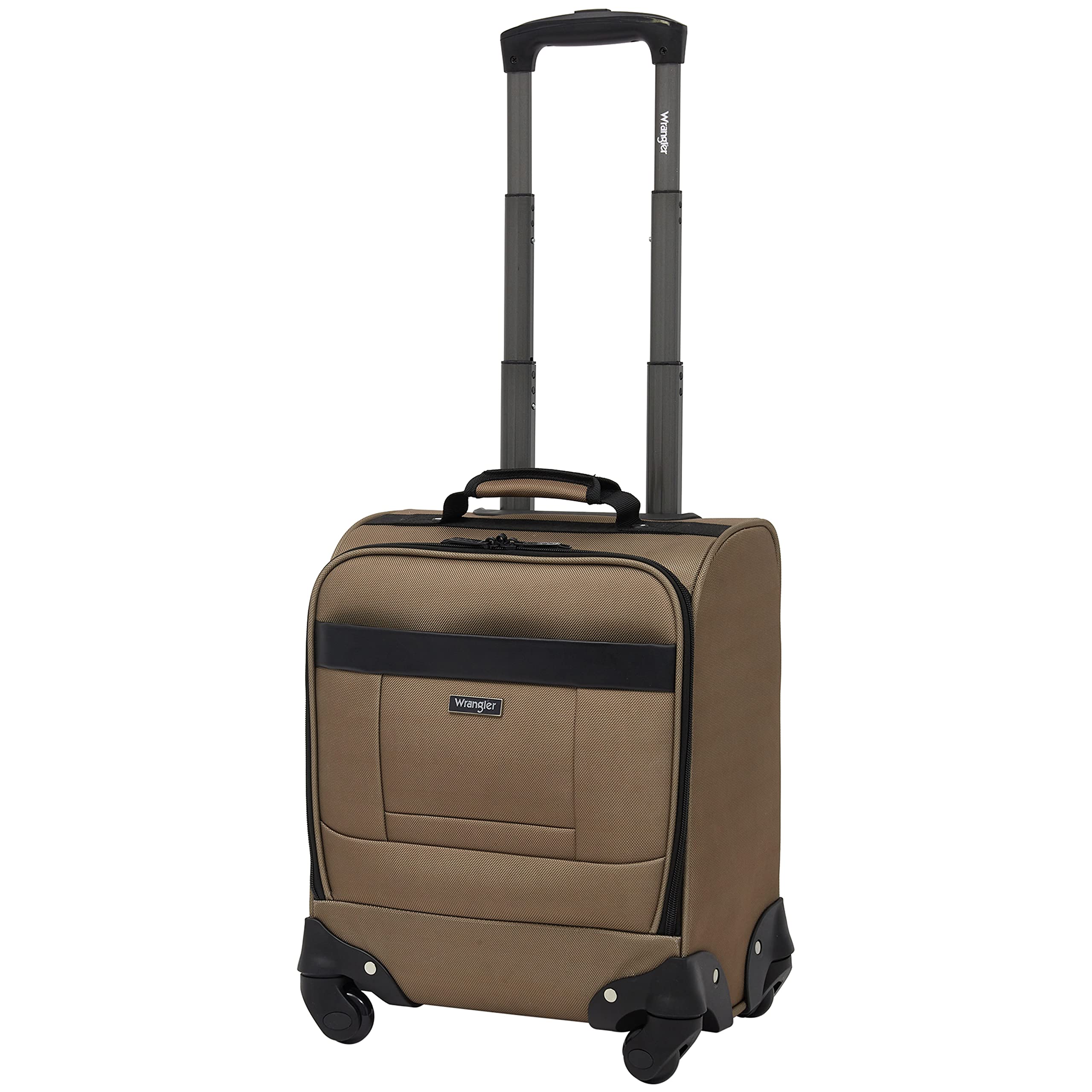 Wrangler 15" Underseat Spinner Carry-On Luggage, Mocha