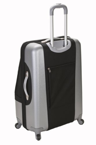 Rockland Rome Hybrid Spinner Wheel Luggage, Black, 3-Piece Set (20/24/28)