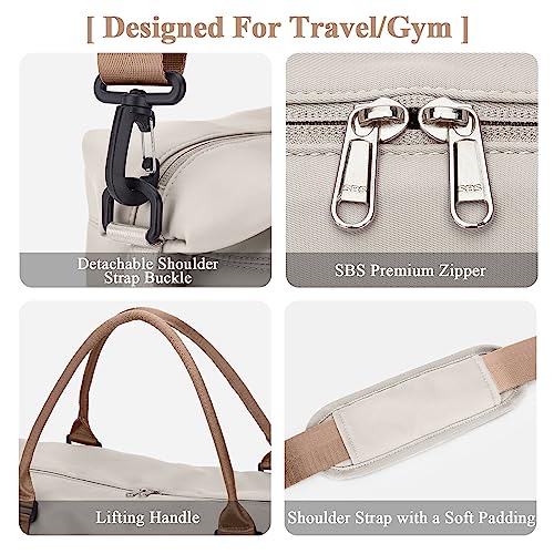 Travel Duffel Bag with Shoes Compartment, Weekender Overnight Bag for Women,Carry on Personal Item Bag,Gym Bag