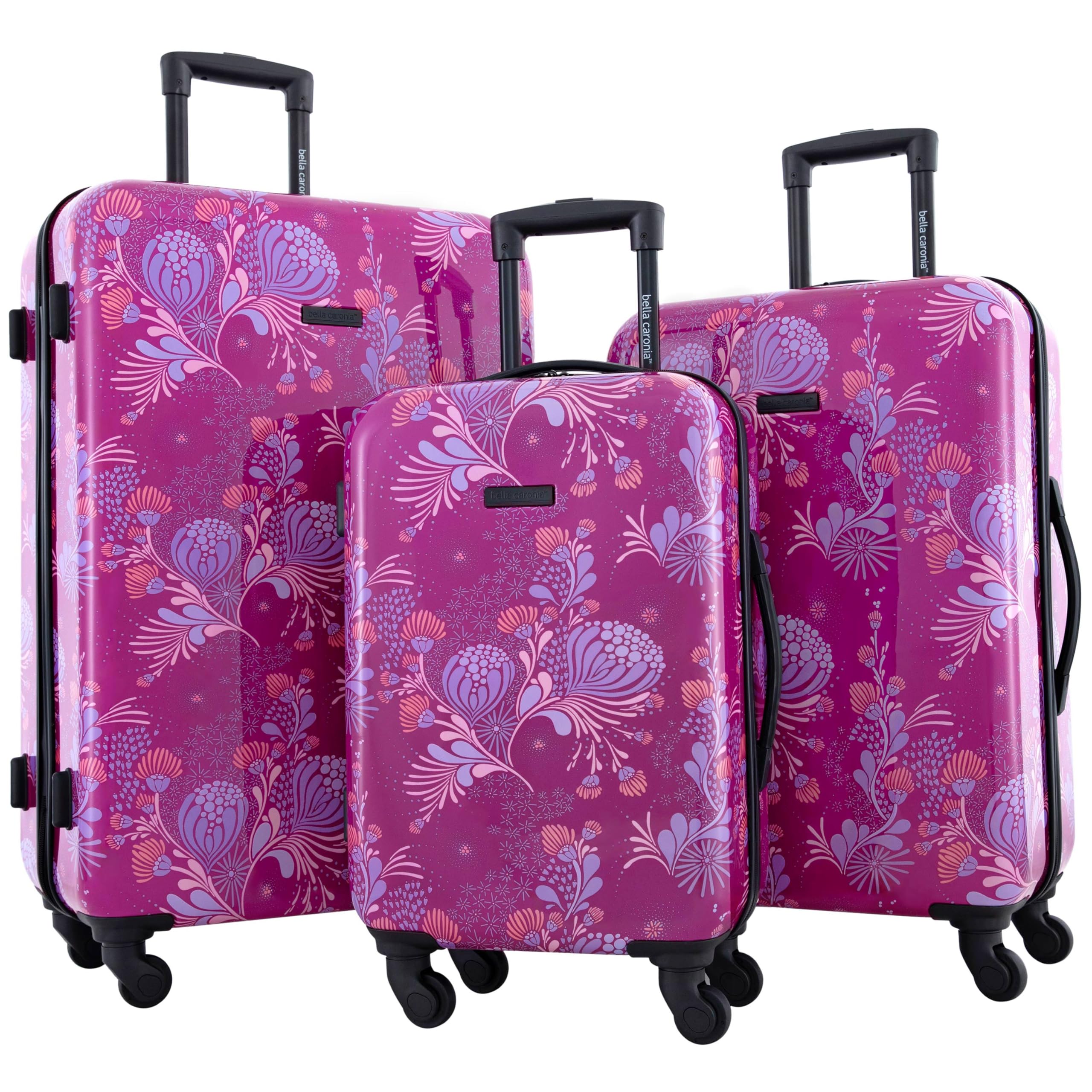 Travelers Club Bella Caronia 20" Carry-On Voguish Luggage, Style Flora, 3 Piece Set