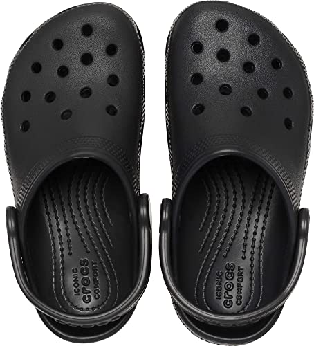 Crocs Kids' Classic Clog , Black/Black, 5 Big Kid