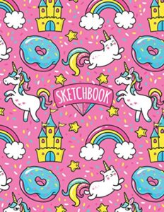 sketchbook: drawing notebook with unicorns, drawing book (size 8.5 x 11) (sketchbook for kids)