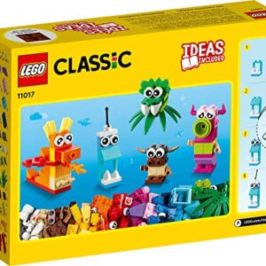 LEGO Classic Creative Monsters 11017 Building Toy Set, includes 5 Monster Toy Mini Build Ideas to Inspire Creative Play for Kids Ages 4 and Up, Fun Gift for Halloween