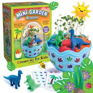 creativity for kids mini garden dinosaur: terrarium kit for kids - dinosaur crafts for boys, dinosaur toy and science kit for kids ages 6-8+, small gifts for kids