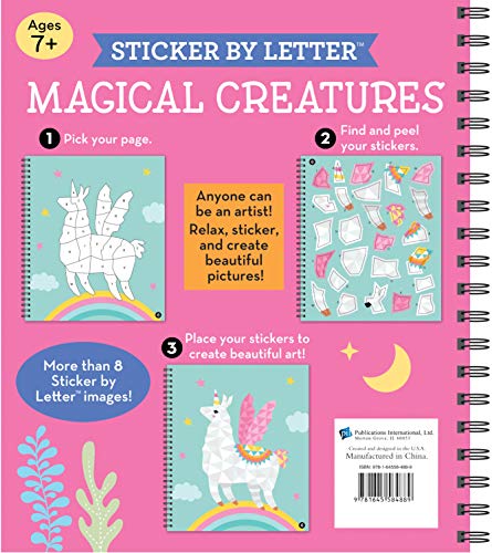 Brain Games - Sticker by Letter: Magical Creatures (Sticker Puzzles - Kids Activity Book)