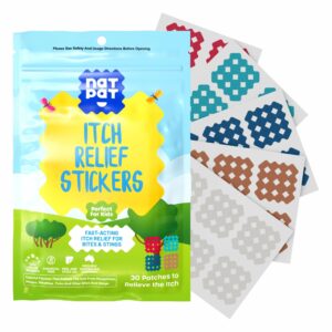 natpat buzzpatch magic patch itch relief patches - 30 patches - natural patch - the original natural itch patch for itch relief - insect bite patch for mosquitos, ticks, midges, sandflies