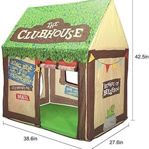 Swehouse Clubhouse Tent Kids Play Tents for Boys School Toys for Indoor and Outdoor Games Children Playhouse with Roll-up Door and Windows