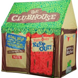 Swehouse Clubhouse Tent Kids Play Tents for Boys School Toys for Indoor and Outdoor Games Children Playhouse with Roll-up Door and Windows